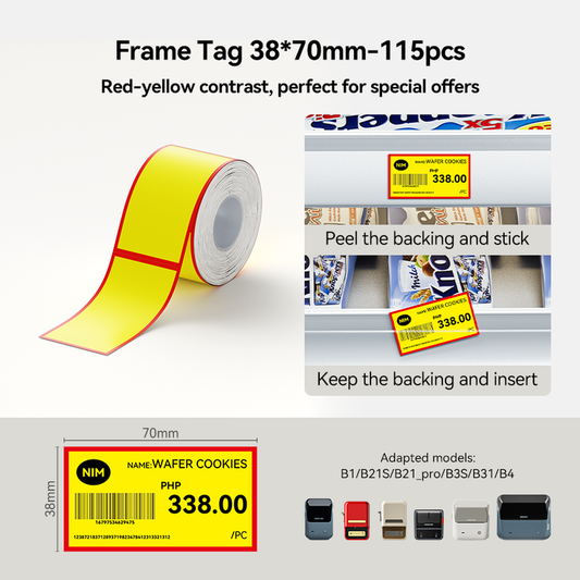 Promo Price Tags - 38x70mm (115 pcs) - B Series