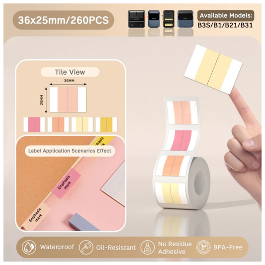 Moonlight Index Labels - 36x25mm (260 pcs) - B Series