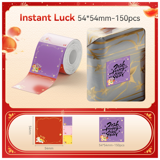 Instant Luck Labels - 54x54mm (150 pcs) - B Series