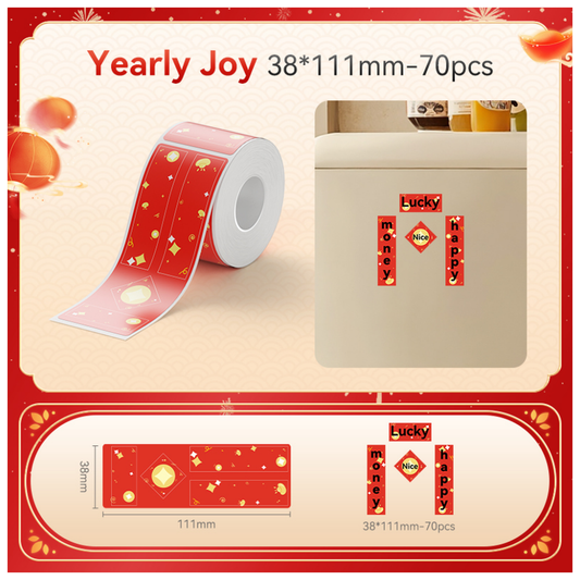 Lucky Banner Labels - 38x111mm (70 pcs) - B Series