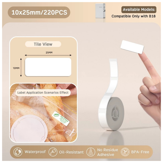 White Labels - 10x25mm (220 pcs) - N Series