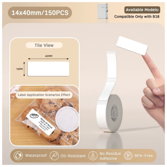 White Labels - 14x40mm (150 pcs) - N Series