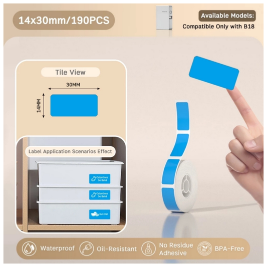 Blue Labels - 14x30mm (190 pcs) - N Series