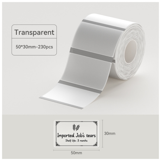 Transparent Labels - 50x30 mm (230 pcs) - B Series